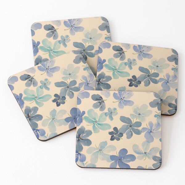Item preview, Blue Hand Painted Floral designed and sold by DesignsByCPR.