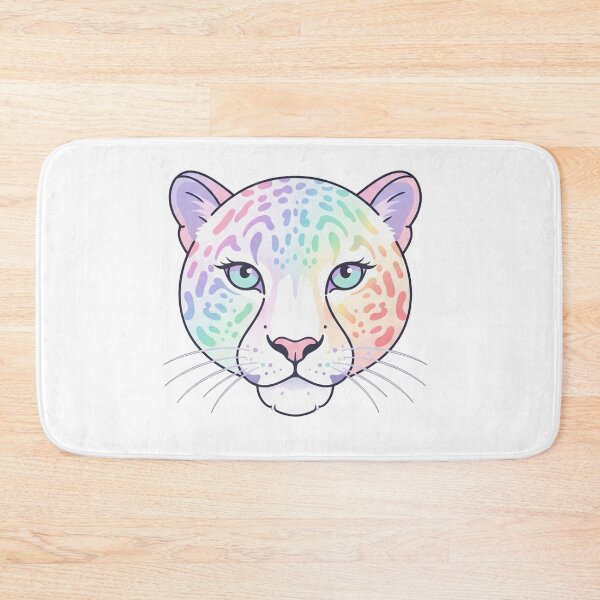 Item preview, Iridescent Pastel Rainbow Leopard Face designed and sold by Owcomm.
