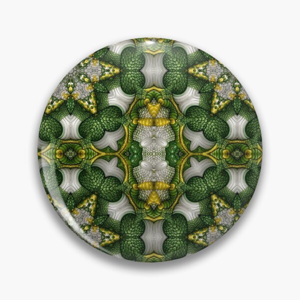 Item preview, Emerald Serpent Kaleidoscope | Green & Gold Sacred Geometry Mandala Pattern designed and sold by The Hand That Listens.