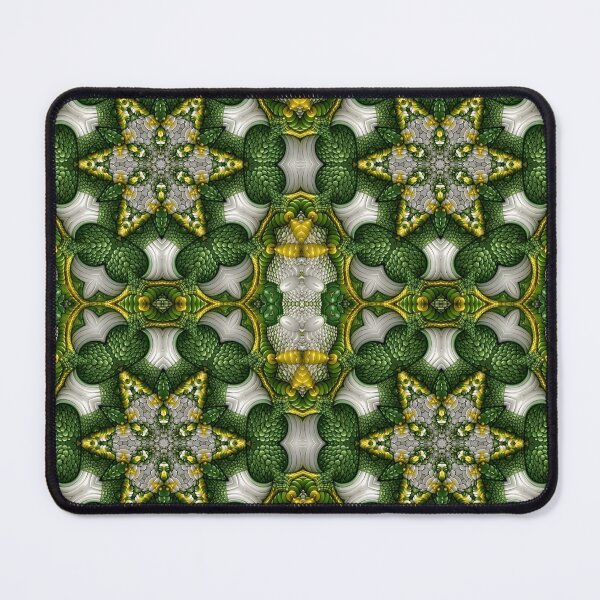 Item preview, Emerald Serpent Kaleidoscope | Green & Gold Sacred Geometry Mandala Pattern designed and sold by The Hand That Listens.