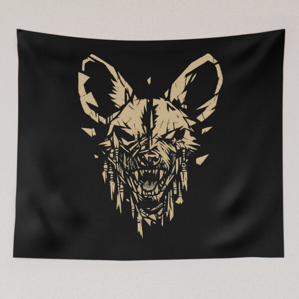 Item preview, African Wild Dog Skull Shirt - Brutalist Safari Graphic Tee designed and sold by JonelCrafts.