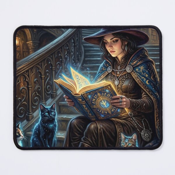 Item preview, Witch Library Wall Art | Glowing Spellbook Poster | Dark Academia Gift for Book Lover designed and sold by YNAMREG.