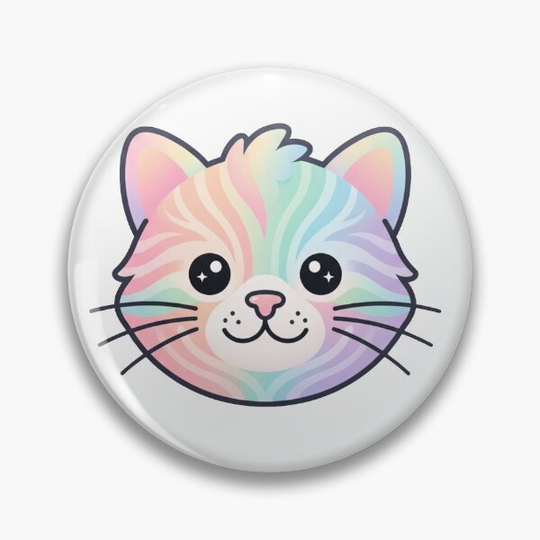 Item preview, Cute Rainbow Pastel Cat Face designed and sold by Owcomm.