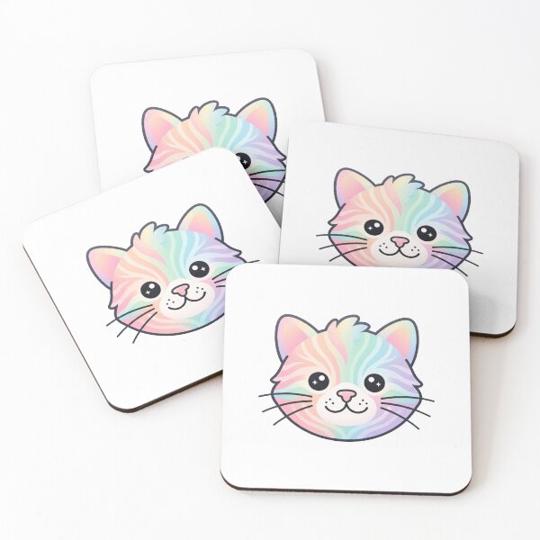 Item preview, Cute Rainbow Pastel Cat Face designed and sold by Owcomm.