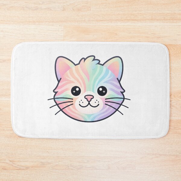 Item preview, Cute Rainbow Pastel Cat Face designed and sold by Owcomm.