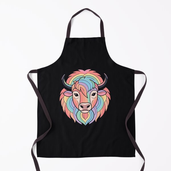 Item preview, Colorful Rainbow Buffalo Portrait Graphic designed and sold by Owcomm.