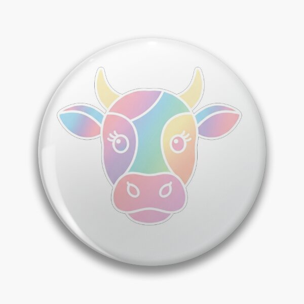 Item preview, Cute Pastel Rainbow Cow Head Illustration designed and sold by Owcomm.