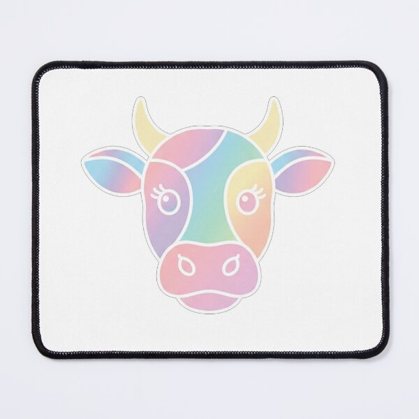 Item preview, Cute Pastel Rainbow Cow Head Illustration designed and sold by Owcomm.