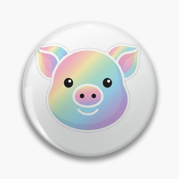 Item preview, Cute Rainbow Pig Face Minimalist Illustration designed and sold by Owcomm.