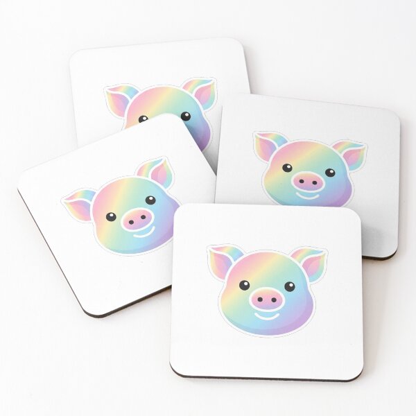 Item preview, Cute Rainbow Pig Face Minimalist Illustration designed and sold by Owcomm.