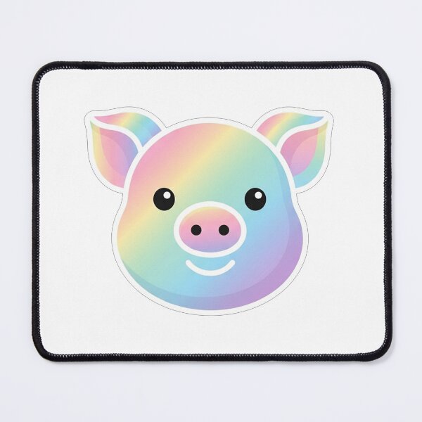 Item preview, Cute Rainbow Pig Face Minimalist Illustration designed and sold by Owcomm.