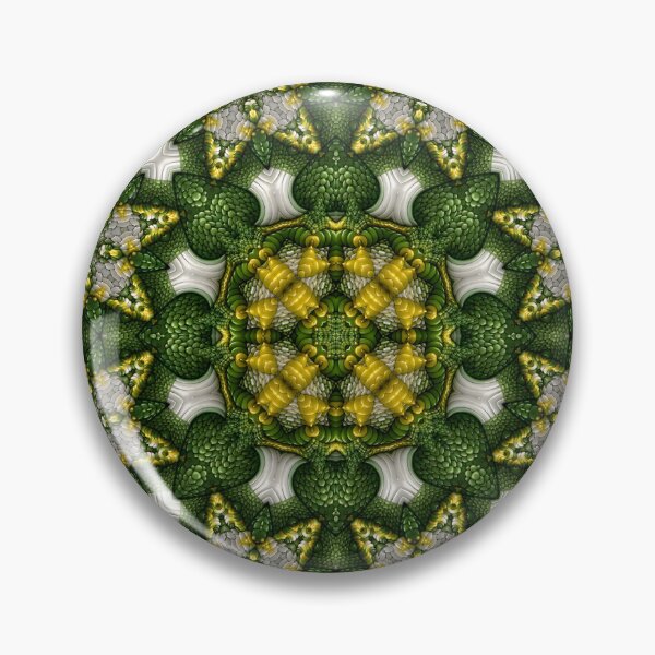 Item preview, Green & Gold Sacred Geometry Mandala Pattern designed and sold by The Hand That Listens.