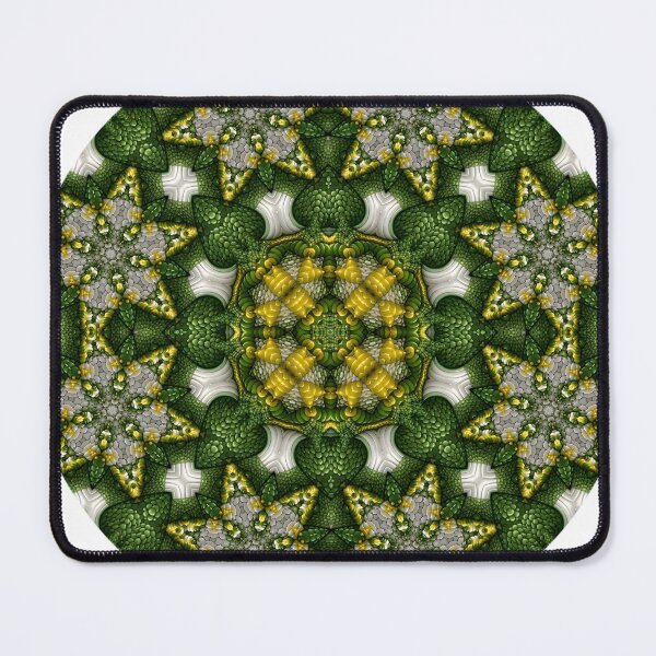 Item preview, Green & Gold Sacred Geometry Mandala Pattern designed and sold by The Hand That Listens.