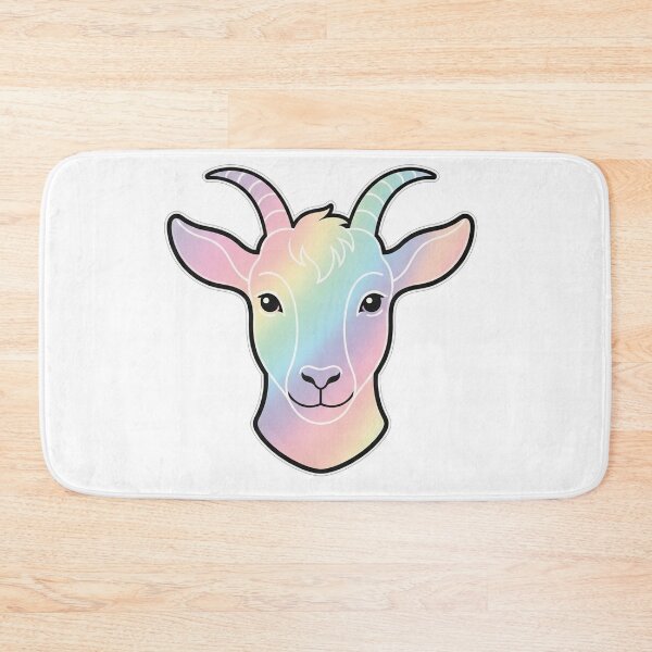 Item preview, Rainbow Goat Head Portrait Minimalist Illustration designed and sold by Owcomm.