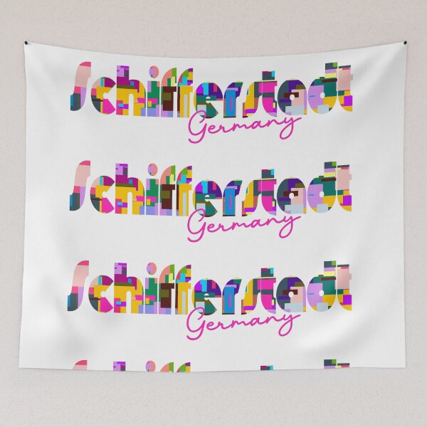 Item preview, Schifferstadt, Germany, Vibrant Abstract City Typography Art designed and sold by Wanderful-roads.