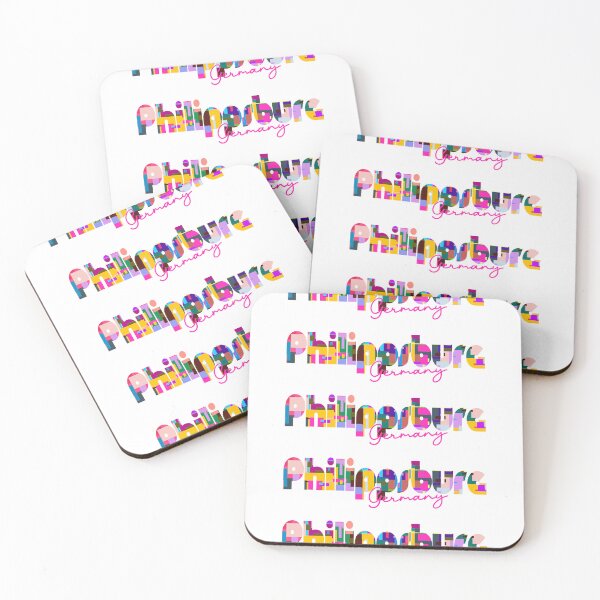 Item preview, Philippsburg, Germany, Vibrant Abstract City Typography Art designed and sold by Wanderful-roads.
