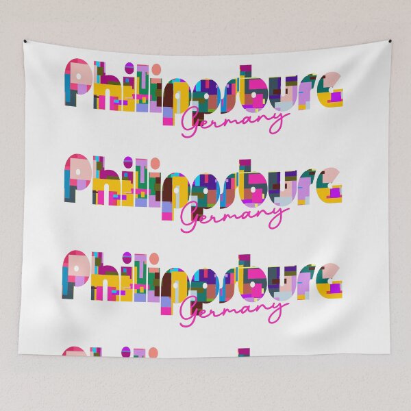 Item preview, Philippsburg, Germany, Vibrant Abstract City Typography Art designed and sold by Wanderful-roads.