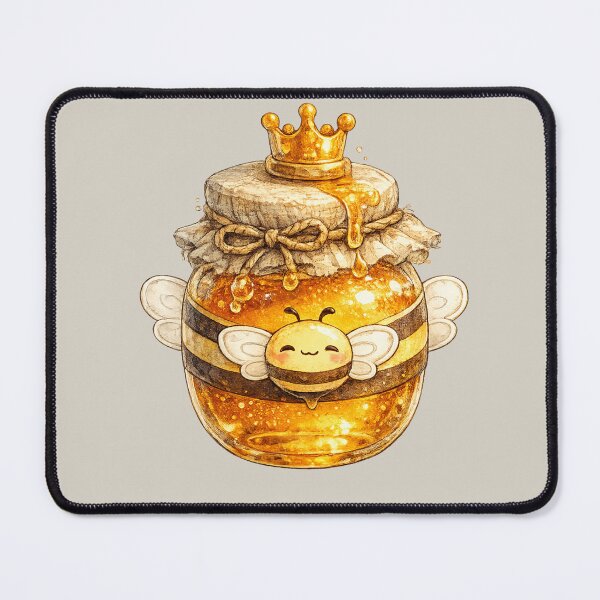Item preview, Kawaii Honey Jar Watercolor Illustration – Cute Bee-Themed Cottagecore Food Art designed and sold by MagicMakerPh.