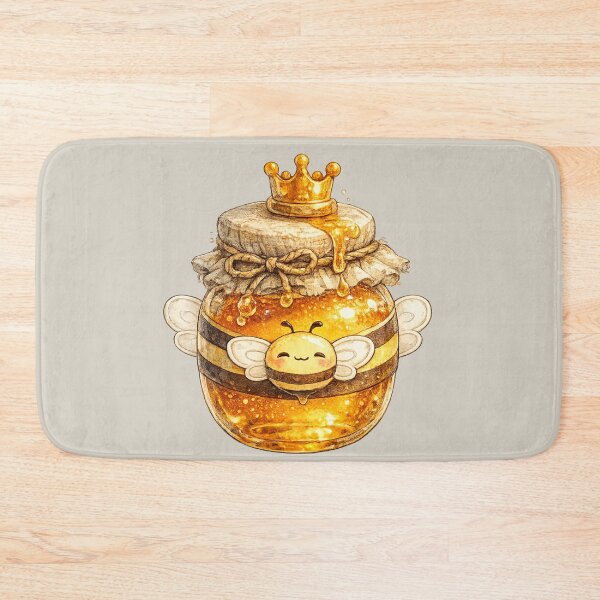 Item preview, Kawaii Honey Jar Watercolor Illustration – Cute Bee-Themed Cottagecore Food Art designed and sold by MagicMakerPh.