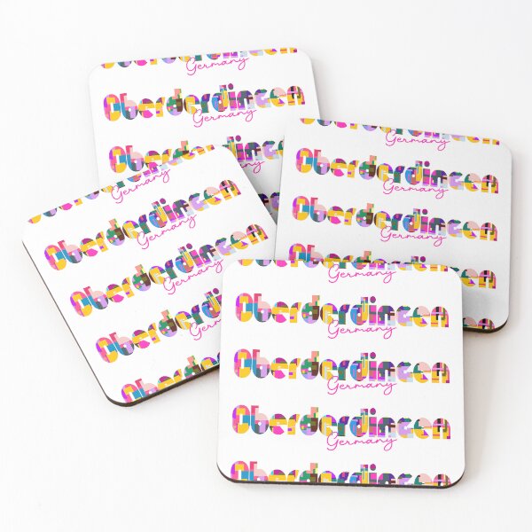 Item preview, Oberderdingen, Germany, Vibrant Abstract City Typography Art designed and sold by Wanderful-roads.
