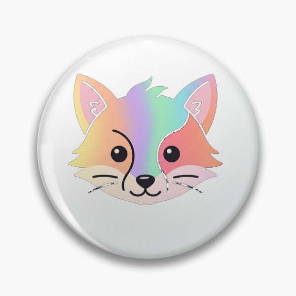 Item preview, Cute Pastel Rainbow Fox Face Illustration designed and sold by Owcomm.
