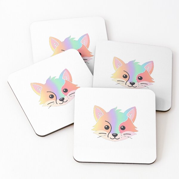 Item preview, Cute Pastel Rainbow Fox Face Illustration designed and sold by Owcomm.