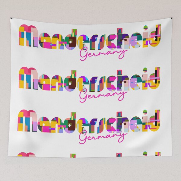 Item preview, Manderscheid, Germany, Vibrant Abstract City Typography Art designed and sold by Wanderful-roads.