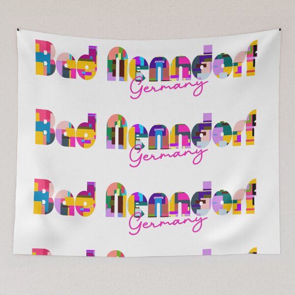 Item preview, Bad Nenndorf, Germany, Vibrant Abstract City Typography Art designed and sold by Wanderful-roads.