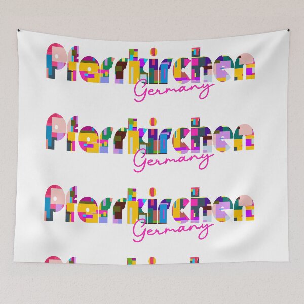 Item preview, Pfarrkirchen, Germany, Vibrant Abstract City Typography Art designed and sold by Wanderful-roads.