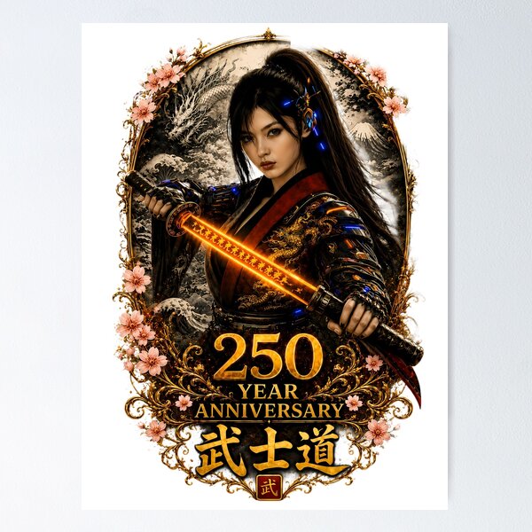 Item preview, Cyber Samurai Woman – Bushido 250th Anniversary designed and sold by Dragon-Samurai.