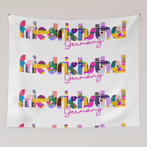 Item preview, Friedrichsthal, Germany, Vibrant Abstract City Typography Art designed and sold by Wanderful-roads.