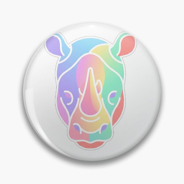 Item preview, Colorful Rainbow Rhino Minimalist Head Portrait designed and sold by Owcomm.