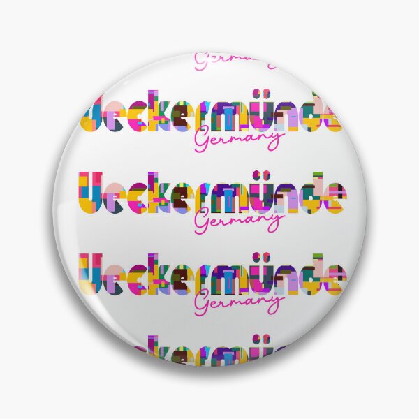 Item preview, Ueckermünde, Germany, Vibrant Abstract City Typography Art designed and sold by Wanderful-roads.
