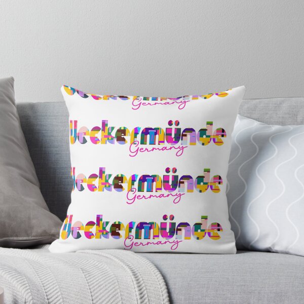 Item preview, Ueckermünde, Germany, Vibrant Abstract City Typography Art designed and sold by Wanderful-roads.