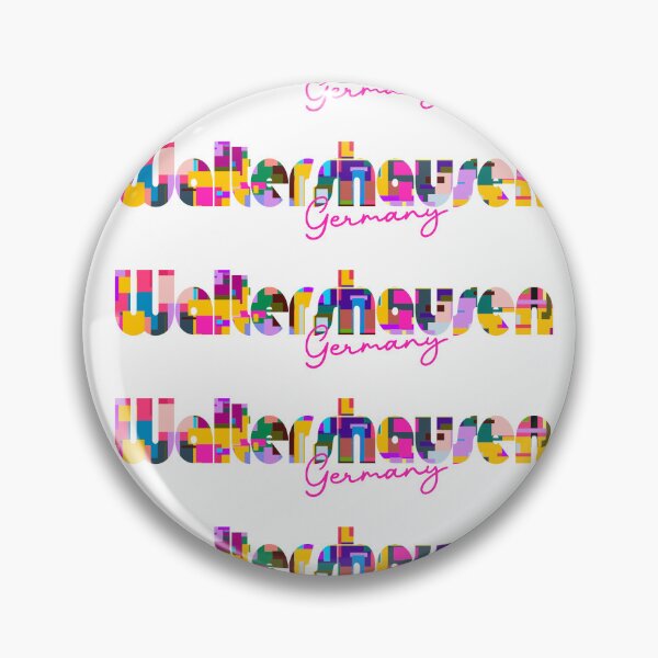 Item preview, Waltershausen, Germany, Vibrant Abstract City Typography Art designed and sold by Wanderful-roads.