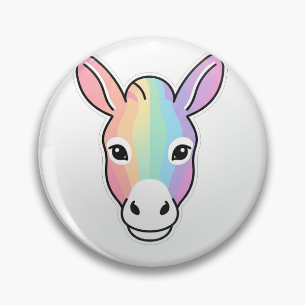 Item preview, Cute Rainbow Donkey Face Portrait Illustration designed and sold by Owcomm.