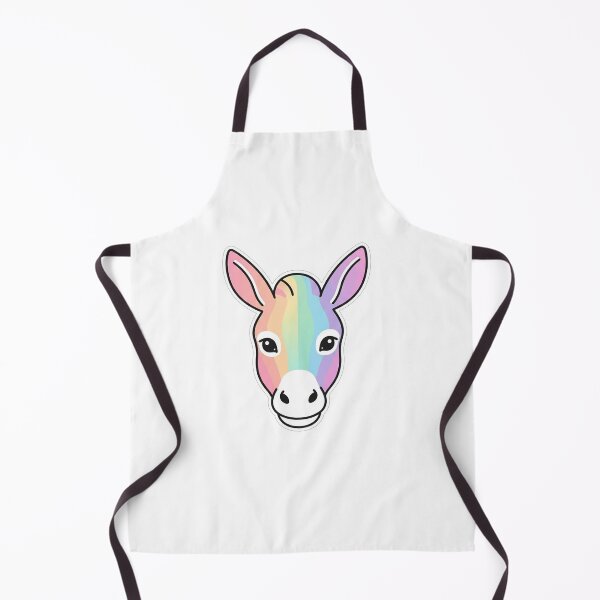 Item preview, Cute Rainbow Donkey Face Portrait Illustration designed and sold by Owcomm.