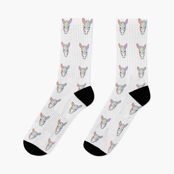 Item preview, Cute Rainbow Donkey Face Portrait Illustration designed and sold by Owcomm.