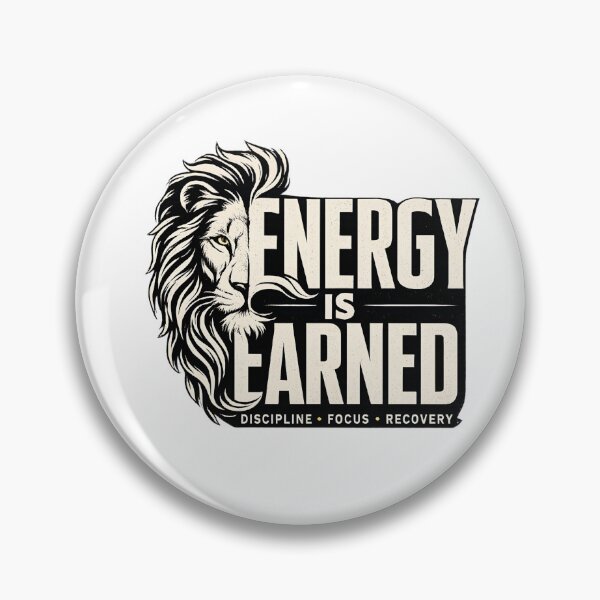 Item preview, Energy Is Earned Lion Discipline Design designed and sold by Presshue.