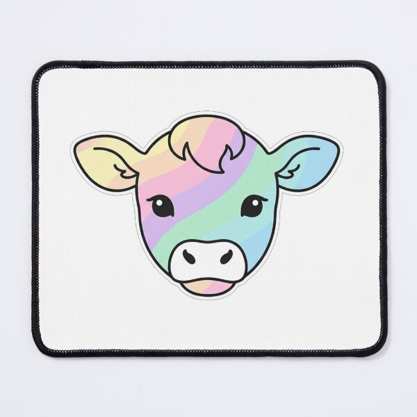 Item preview, Cute Rainbow Pastel Cow Face Illustration designed and sold by Owcomm.