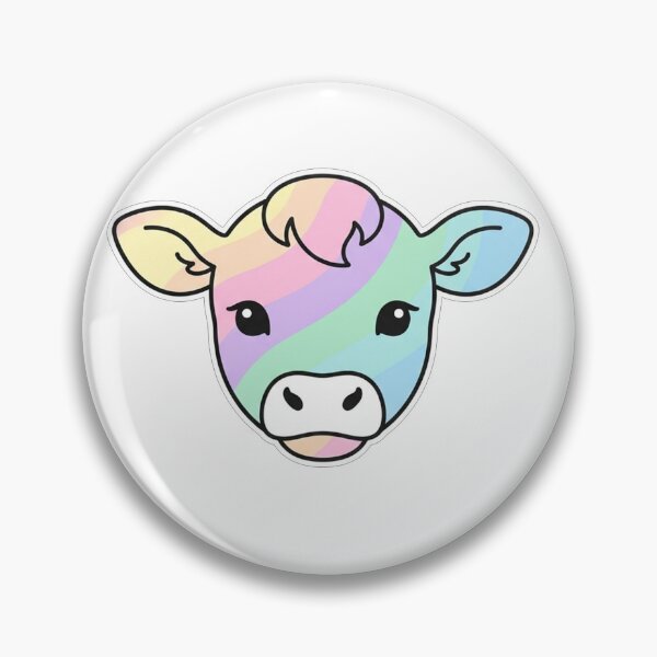 Item preview, Cute Rainbow Pastel Cow Face Illustration designed and sold by Owcomm.