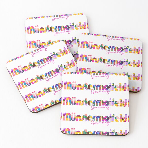 Item preview, Münstermaifeld, Germany, Vibrant Abstract City Typography Art designed and sold by Wanderful-roads.