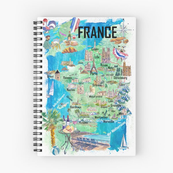 Item preview, France Illustrated Map – Travel Memory Print, French Regions Wall Art, Europe Gift designed and sold by artshop77.