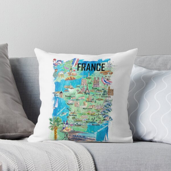Item preview, France Illustrated Map – Travel Memory Print, French Regions Wall Art, Europe Gift designed and sold by artshop77.
