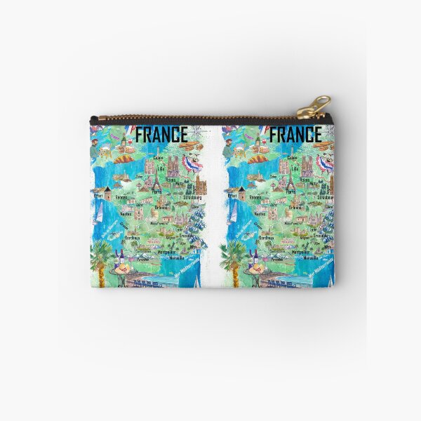 Item preview, France Illustrated Map – Travel Memory Print, French Regions Wall Art, Europe Gift designed and sold by artshop77.