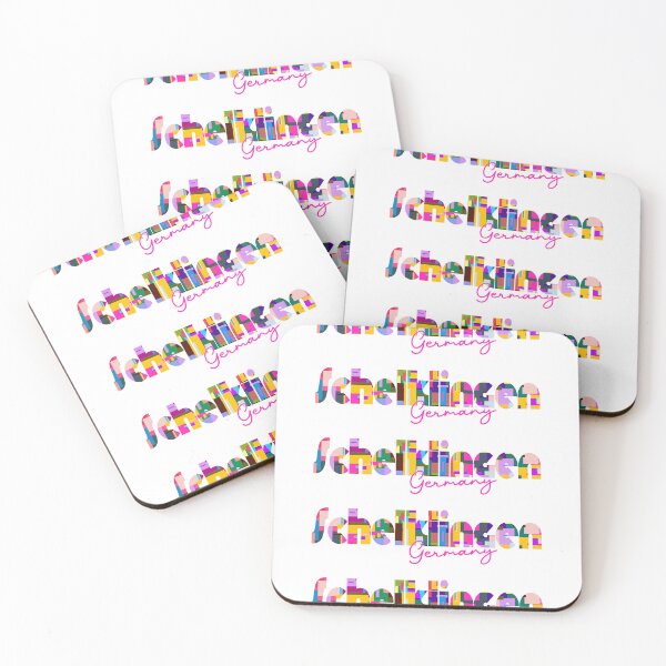 Item preview, Schelklingen, Germany, Vibrant Abstract City Typography Art designed and sold by Wanderful-roads.