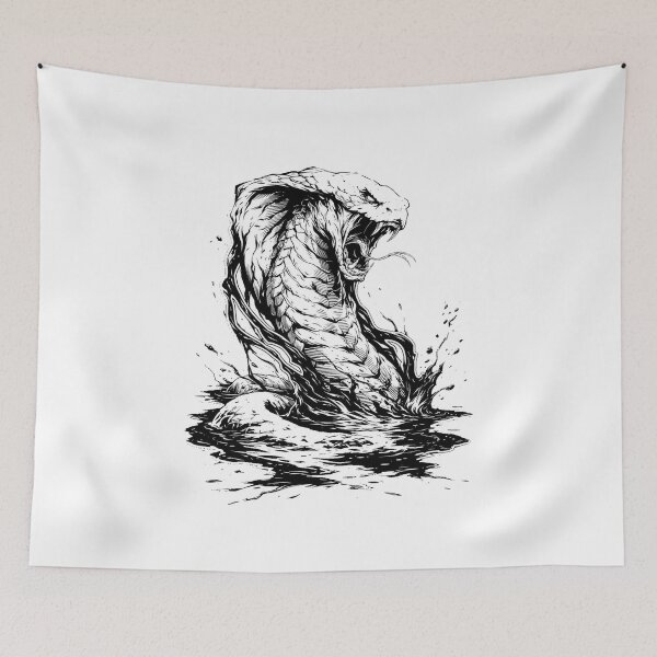 Item preview, Venomous King Cobra Snake Vintage Engraving designed and sold by Mystic & Celestial Art.