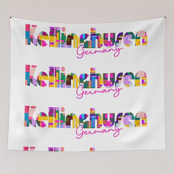 Item preview, Kellinghusen, Germany, Vibrant Abstract City Typography Art designed and sold by Wanderful-roads.