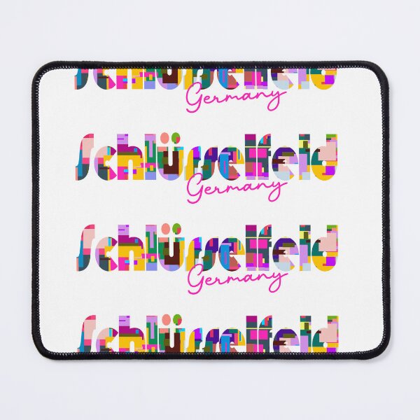 Item preview, Schlüsselfeld, Germany, Vibrant Abstract City Typography Art designed and sold by Wanderful-roads.