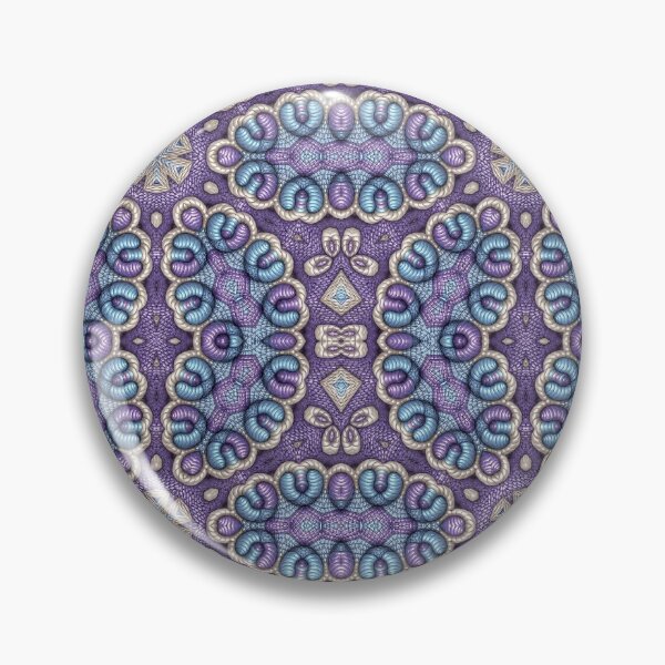 Item preview, Coiled Serpent Mandala - Purple Blue Kaleidoscope Pattern designed and sold by The Hand That Listens.